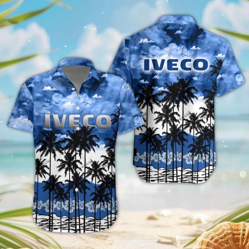 Iveco 3D Button Hawaii Shirt Gift for Men Dad Father