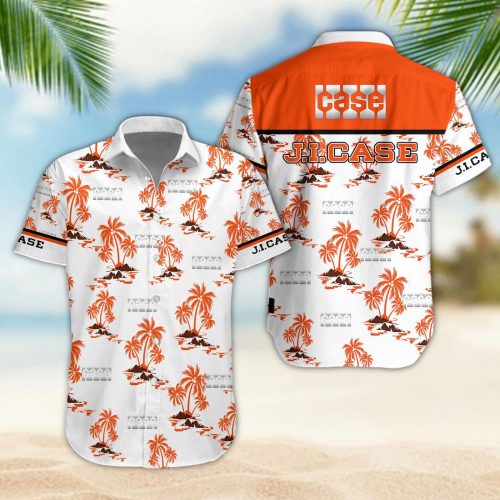 J.I. Case 3D Button 3D Button Hawaiian Shirt Gift for Men Dad Father Gift for Men Dad Father