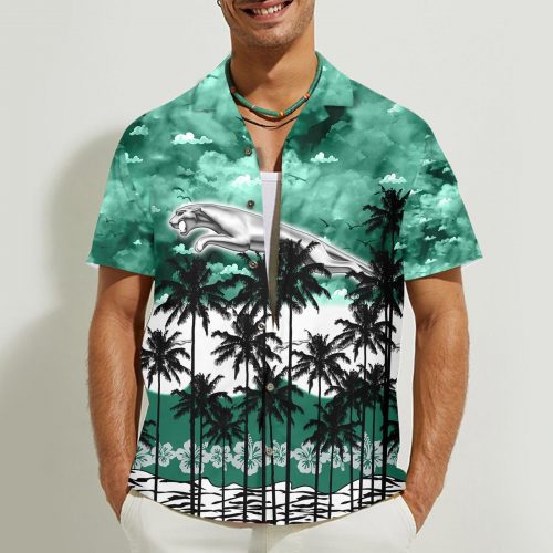 Jaguar 3D Button Hawaii Shirt Gift for Men Dad Father