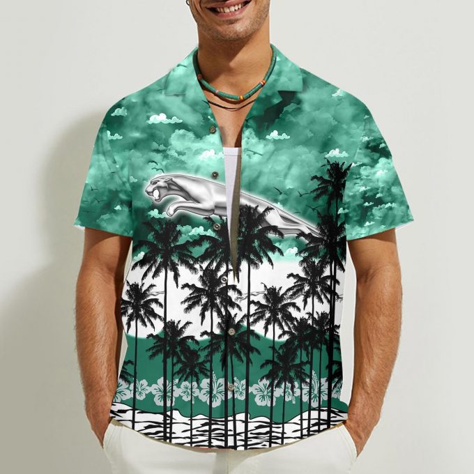 Jaguar 3D Button Hawaii Shirt Gift for Men Dad Father