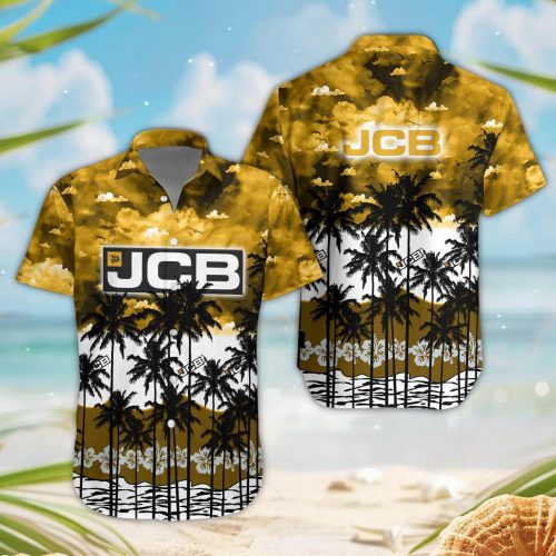 JCB 3D Button Hawaii Shirt Gift for Men Dad Father