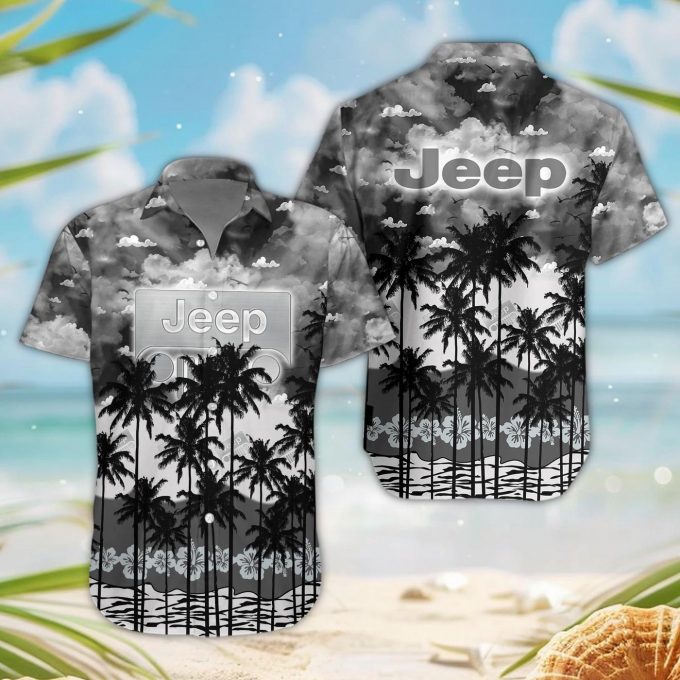 Jeep 3D Button Hawaii Shirt Gift for Men Dad Father