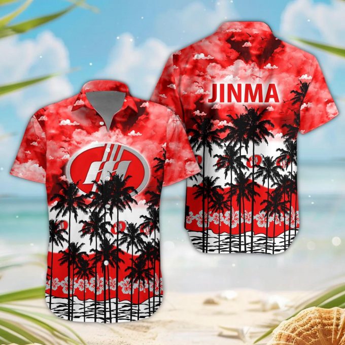 Jinma 3D Button Hawaii Shirt Gift for Men Dad Father