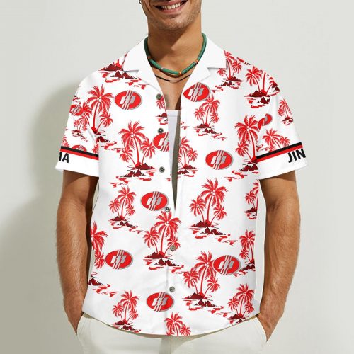 Jinma 3D Button 3D Button Hawaiian Shirt Gift for Men Dad Father Gift for Men Dad Father