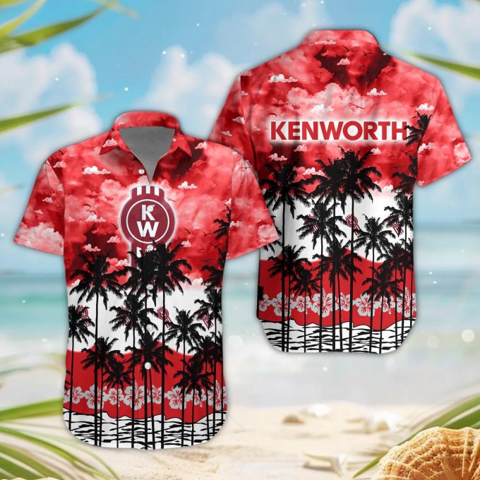 Kenworth 3D Button Hawaii Shirt Gift for Men Dad Father