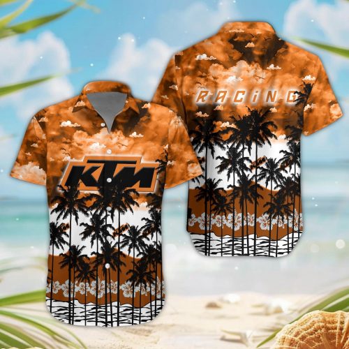 KTM 3D Button Hawaii Shirt Gift for Men Dad Father