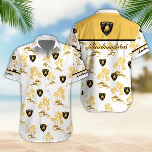 Lamborghini 3D Button 3D Button Hawaiian Shirt Gift for Men Dad Father Gift for Men Dad Father