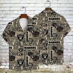 Las Vegas Raiders 2023 AOP 3D Button 3D Button Hawaiian Shirt Gift for Men Dad Father Gift for Men Dad Father V15