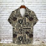 Las Vegas Raiders 2023 AOP 3D Button 3D Button Hawaiian Shirt Gift for Men Dad Father Gift for Men Dad Father V15