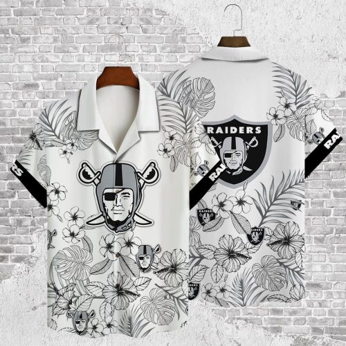 Las Vegas Raiders 2023 AOP 3D Button 3D Button Hawaiian Shirt Gift for Men Dad Father Gift for Men Dad Father V35