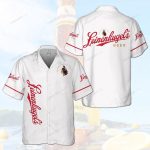 Leinenkugel’s 3D Button 3D Button Hawaiian Shirt Gift for Men Dad Father Gift for Men Dad Father 3HS-D0N0