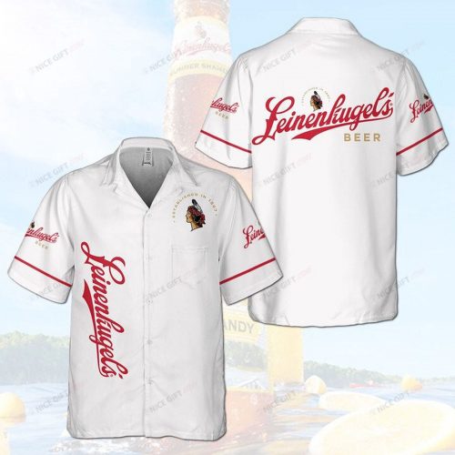 Leinenkugel’s 3D Button 3D Button Hawaiian Shirt Gift for Men Dad Father Gift for Men Dad Father 3HS-D0N0
