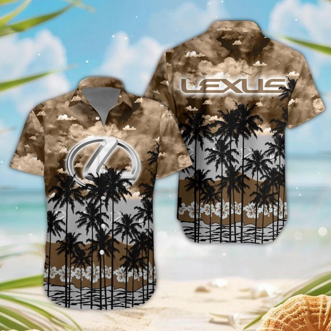 Lexus 3D Button Hawaii Shirt Gift for Men Dad Father