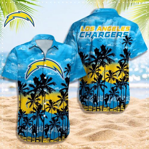 Los Angeles Chargers 3D Button 3D Button Hawaiian Shirt Gift for Men Dad Father Gift for Men Dad Father 08