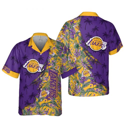 Los Angeles Lakers 3D Button 3D Button Hawaiian Shirt Gift for Men Dad Father Gift for Men Dad Father V19