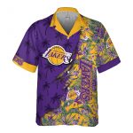 Los Angeles Lakers 3D Button 3D Button Hawaiian Shirt Gift for Men Dad Father Gift for Men Dad Father V19