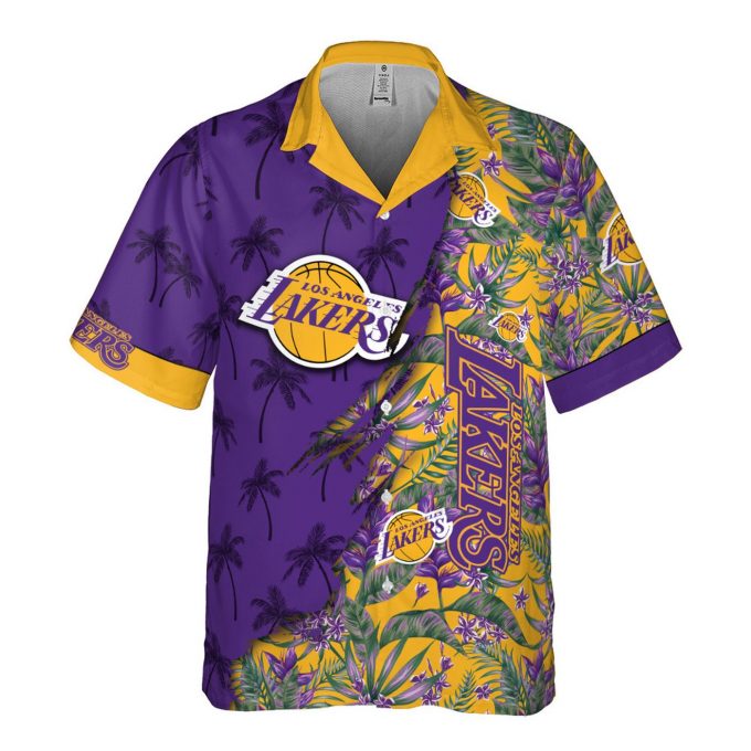 Los Angeles Lakers 3D Button 3D Button Hawaiian Shirt Gift for Men Dad Father Gift for Men Dad Father V19