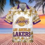 Los Angeles Lakers 3D Button 3D Button Hawaiian Shirt Gift for Men Dad Father Gift for Men Dad Father V23