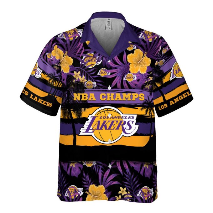 Los Angeles Lakers 3D Button 3D Button Hawaiian Shirt Gift for Men Dad Father Gift for Men Dad Father V45