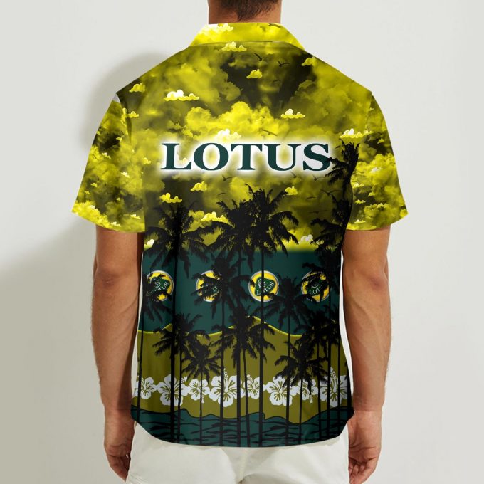 Lotus 3D Button Hawaii Shirt Gift for Men Dad Father