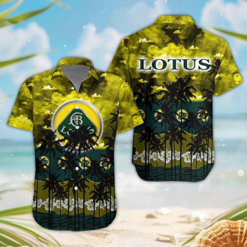 Lotus 3D Button Hawaii Shirt Gift for Men Dad Father