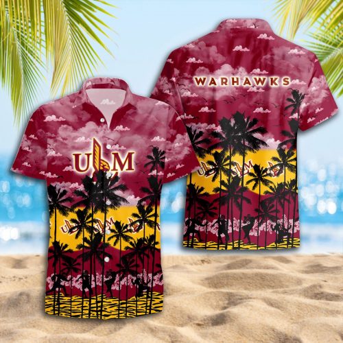 Louisiana-Monroe Warhawks 3D Button 3D Button Hawaiian Shirt Gift for Men Dad Father Gift for Men Dad Father Trending Summer