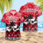 Louisiana Ragin_ Cajuns 3D Button 3D Button Hawaiian Shirt Gift for Men Dad Father Gift for Men Dad Father Trending Summer