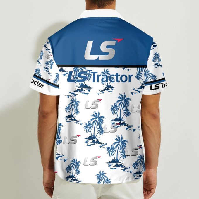 LS Tractor 3D Button 3D Button Hawaiian Shirt Gift for Men Dad Father Gift for Men Dad Father