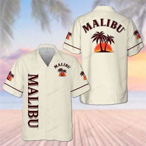 Malibu 3D Button 3D Button Hawaiian Shirt Gift for Men Dad Father Gift for Men Dad Father 3HS-X1C6