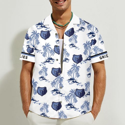 Memphis Grizzlies 3D Button Hawaii Shirt Gift for Men Dad Father