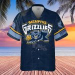 Memphis Grizzlies 3D Button 3D Button Hawaiian Shirt Gift for Men Dad Father Gift for Men Dad Father V7