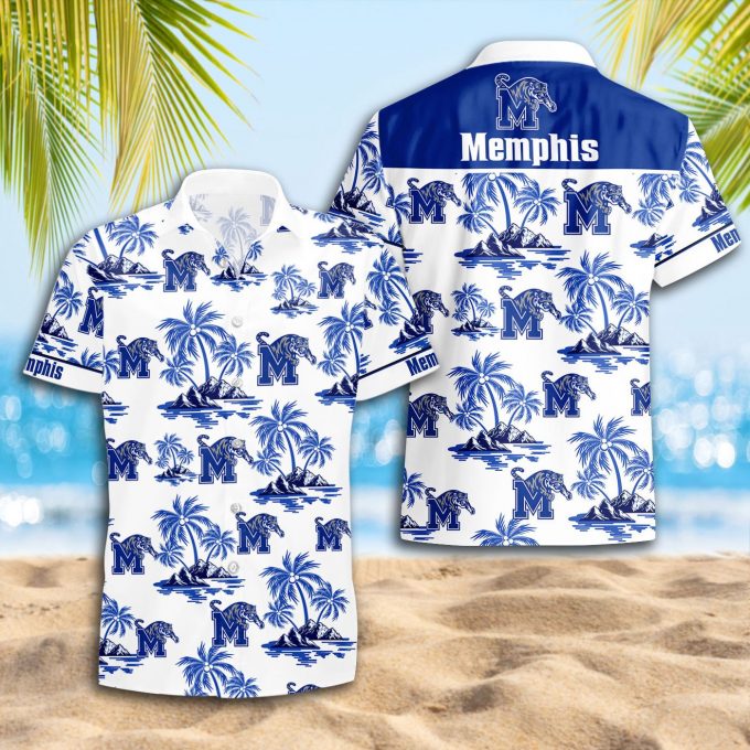 Memphis Tigers 3D Button Hawaii Shirt Gift for Men Dad Father