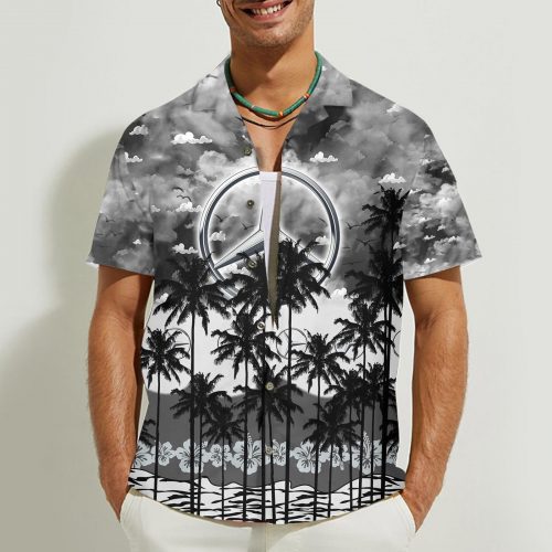 Mercedes-Benz 3D Button Hawaii Shirt Gift for Men Dad Father