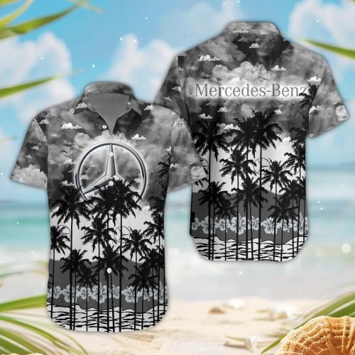 Mercedes-Benz 3D Button Hawaii Shirt Gift for Men Dad Father