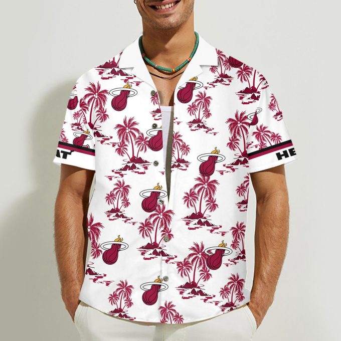 Miami Heat 3D Button Hawaii Shirt Gift for Men Dad Father