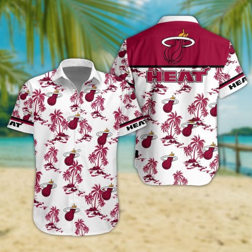 Miami Heat 3D Button Hawaii Shirt Gift for Men Dad Father