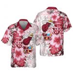 Miami Heat 3D Button 3D Button Hawaiian Shirt Gift for Men Dad Father Gift for Men Dad Father SH3