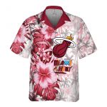 Miami Heat 3D Button 3D Button Hawaiian Shirt Gift for Men Dad Father Gift for Men Dad Father SH3