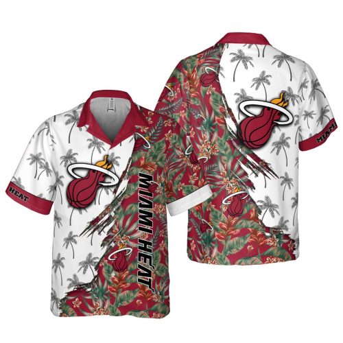 Miami Heat 3D Button 3D Button Hawaiian Shirt Gift for Men Dad Father Gift for Men Dad Father V20