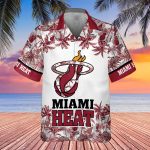 Miami Heat 3D Button 3D Button Hawaiian Shirt Gift for Men Dad Father Gift for Men Dad Father V24