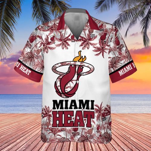 Miami Heat 3D Button 3D Button Hawaiian Shirt Gift for Men Dad Father Gift for Men Dad Father V24