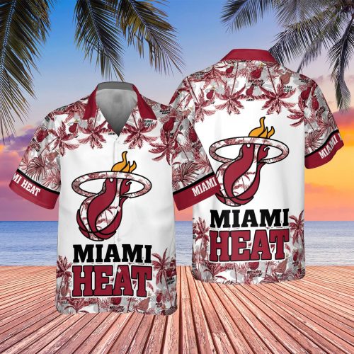 Miami Heat 3D Button 3D Button Hawaiian Shirt Gift for Men Dad Father Gift for Men Dad Father V24