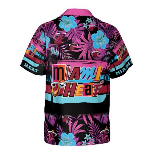 Miami Heat 3D Button 3D Button Hawaiian Shirt Gift for Men Dad Father Gift for Men Dad Father V46