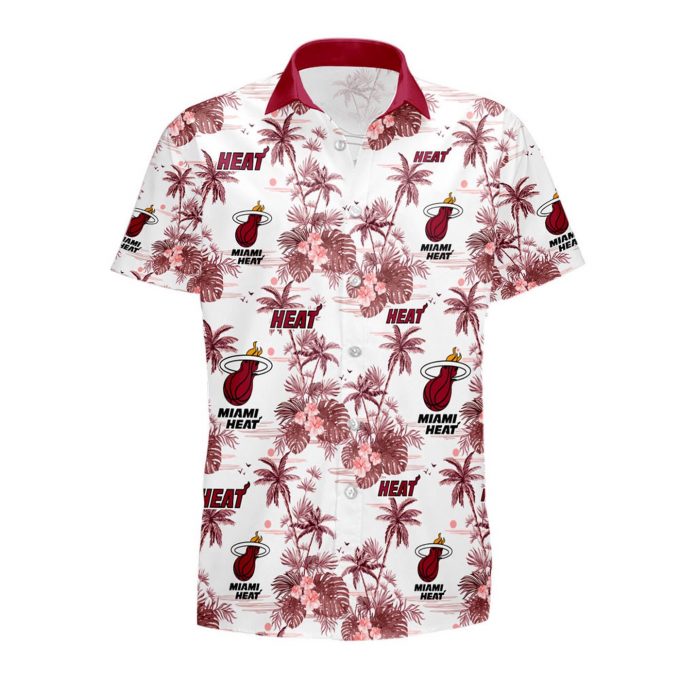 Miami Heat 3D Button 3D Button Hawaiian Shirt Gift for Men Dad Father Gift for Men Dad Father V50