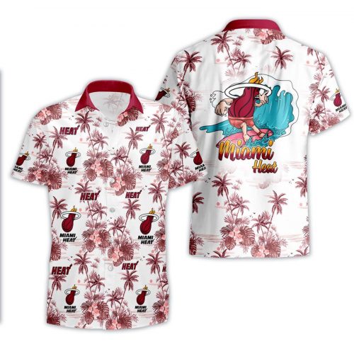Miami Heat 3D Button 3D Button Hawaiian Shirt Gift for Men Dad Father Gift for Men Dad Father V50
