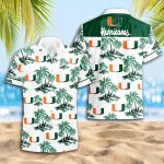 Miami Hurricanes 3D Button Hawaii Shirt Gift for Men Dad Father