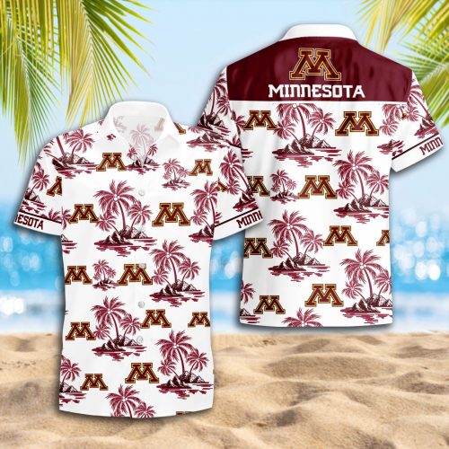 Minnesota Golden Gophers 3D Button Hawaii Shirt Gift for Men Dad Father