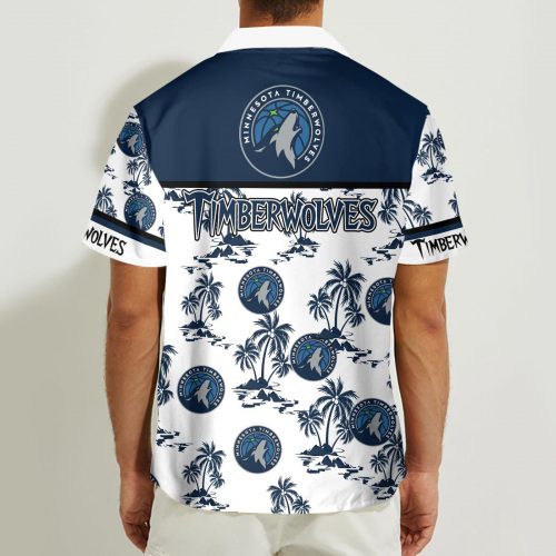 Minnesota Timberwolves 3D Button Hawaii Shirt Gift for Men Dad Father
