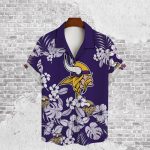 Minnesota Vikings 2023 AOP 3D Button 3D Button Hawaiian Shirt Gift for Men Dad Father Gift for Men Dad Father V31