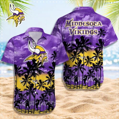 Minnesota Vikings 3D Button 3D Button Hawaiian Shirt Gift for Men Dad Father Gift for Men Dad Father